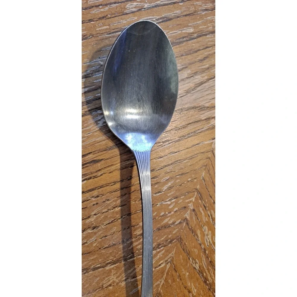 The Cellar‎ Stainless Steel CLF17 Ribbed Fan Table Serving Spoon 8 1/4